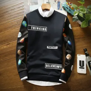 Cool Sweatshirts Men Jack think positive print Long Sleeve sportswear Hoodies deporte mens Sudaderas Mujer Suits good