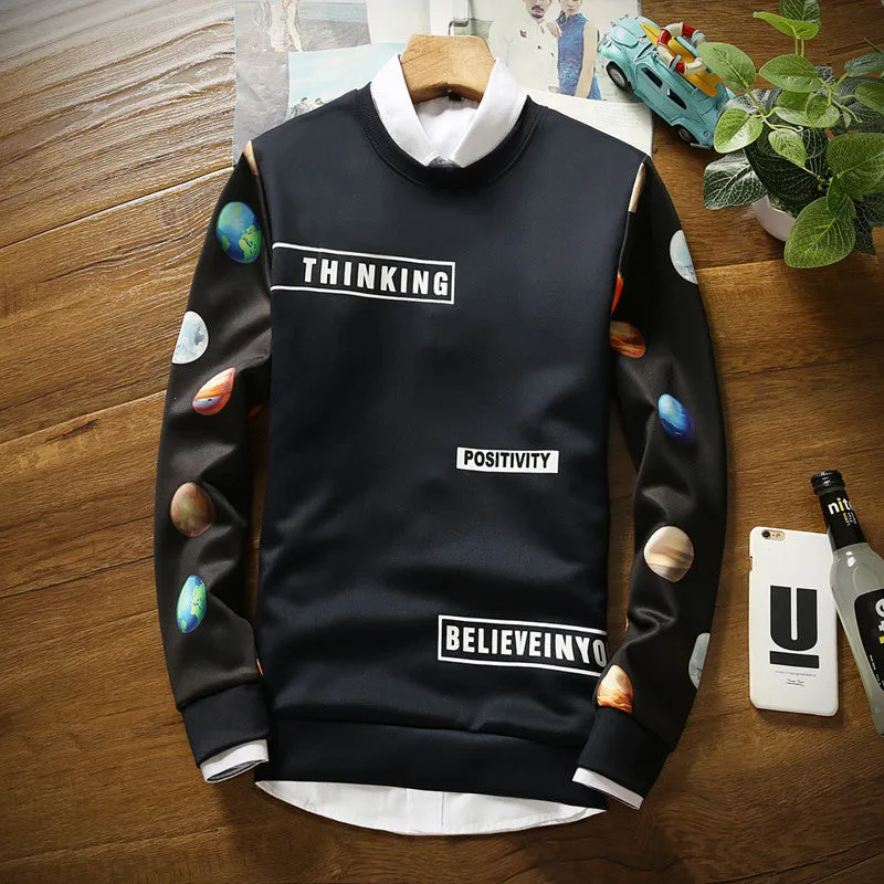 Cool Sweatshirts Men Jack think positive print Long Sleeve sportswear Hoodies deporte mens Sudaderas Mujer Suits good