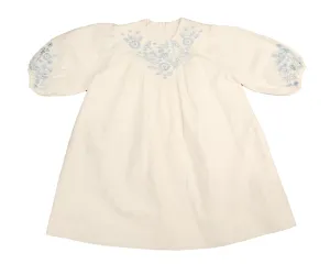 Crinkle textured embroidered yoke dress by Belati