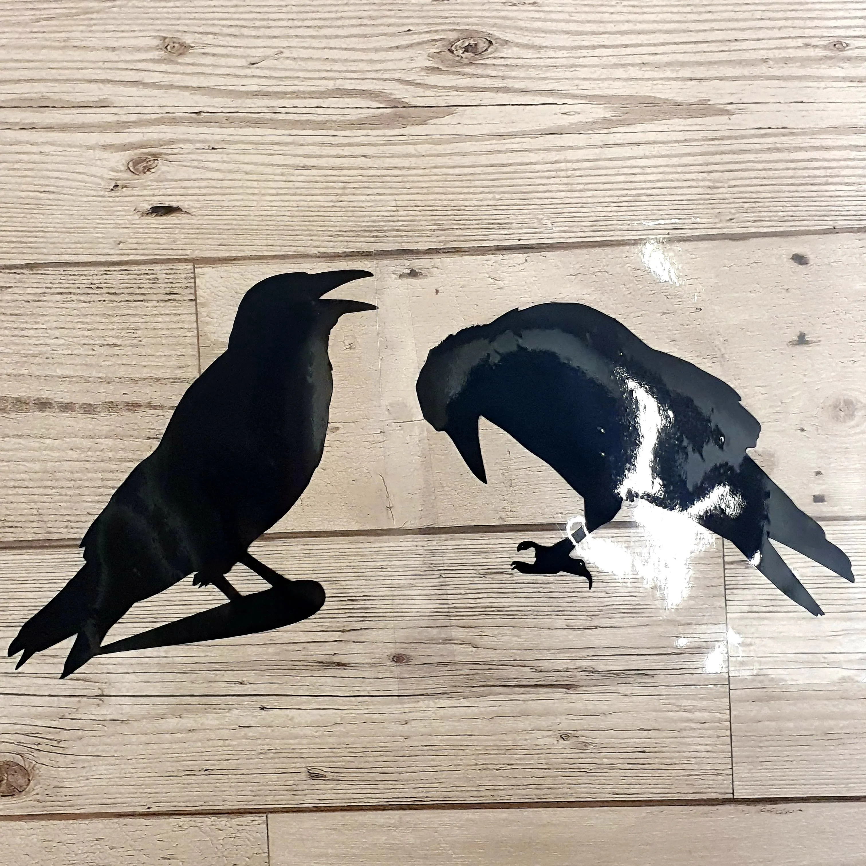 CROW VINYL DECAL FOR WINDOW CAR LAPTOP MIRROR DRINKS BOTTLE
