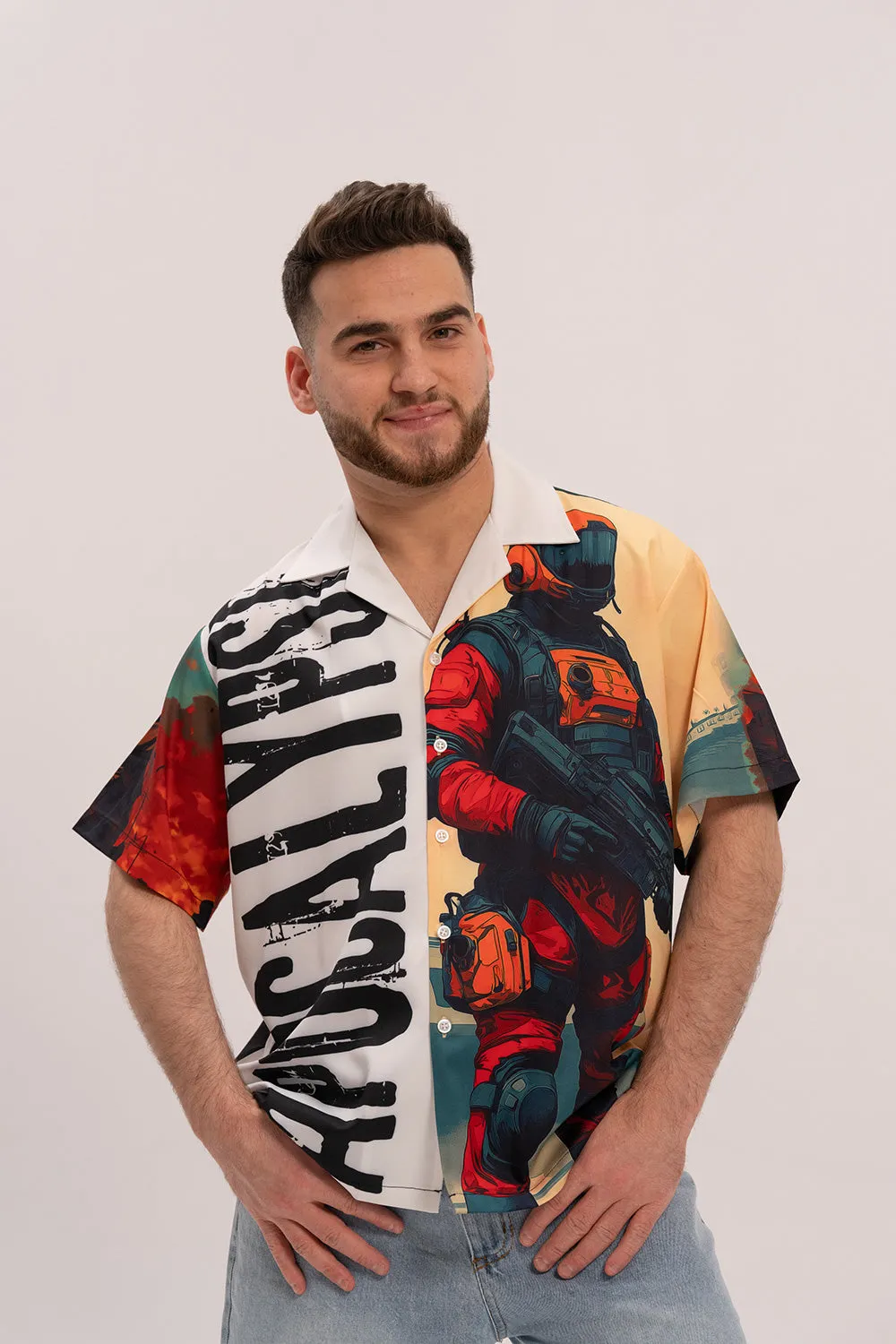 Cuban Collar Boxy Shirt - APOCALYPSE