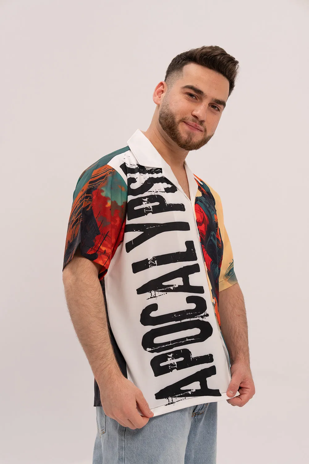 Cuban Collar Boxy Shirt - APOCALYPSE