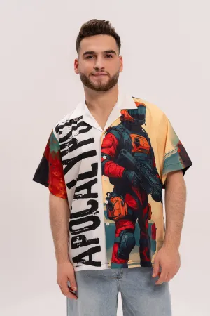 Cuban Collar Boxy Shirt - APOCALYPSE