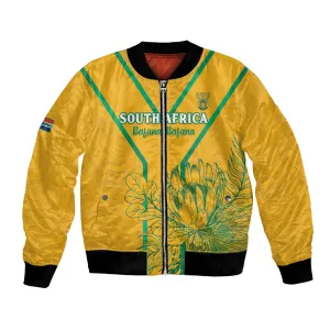 Custom Afro South Africa Soccer Bomber Jacket Go Champions LT15