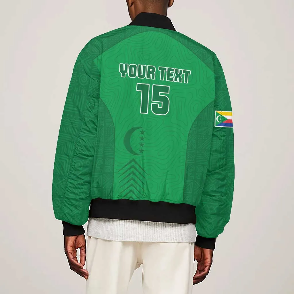 Custom Comoros Football Bomber Jacket Go Les Coelacantes LT15