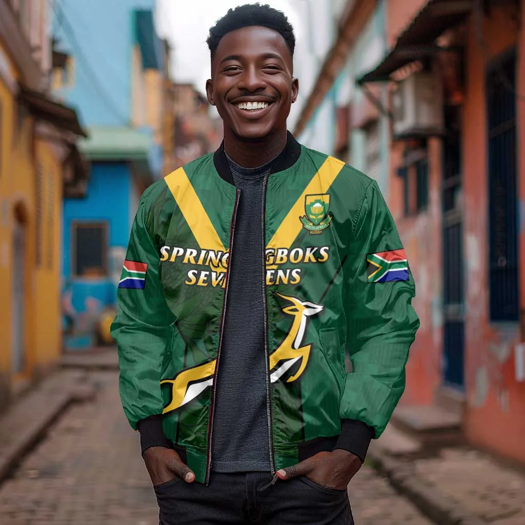Custom South Africa Rugby Go Blitzboks Sevens Bomber Jacket LT14