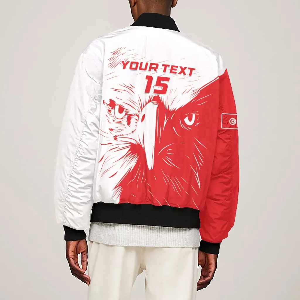 Custom Tunisia Football Bomber Jacket Go Champions LT15