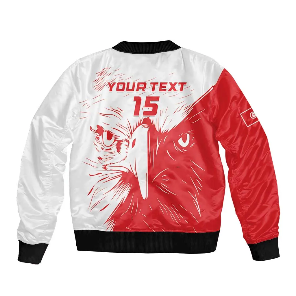 Custom Tunisia Football Bomber Jacket Go Champions LT15