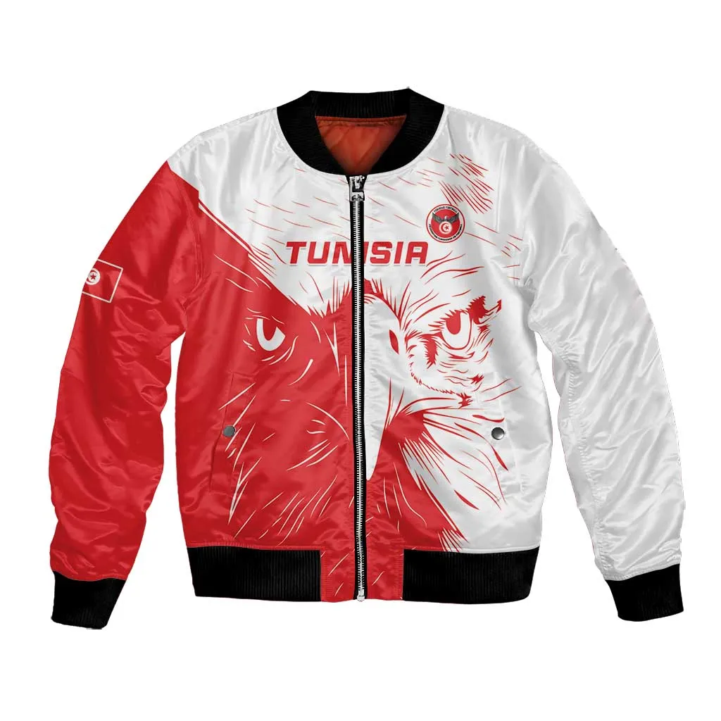 Custom Tunisia Football Bomber Jacket Go Champions LT15