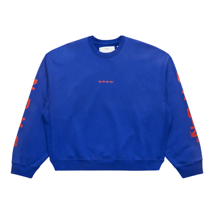 D-R-G-N Origins Bleached Crew Bleached Blue