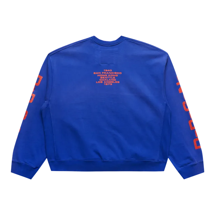 D-R-G-N Origins Bleached Crew Bleached Blue