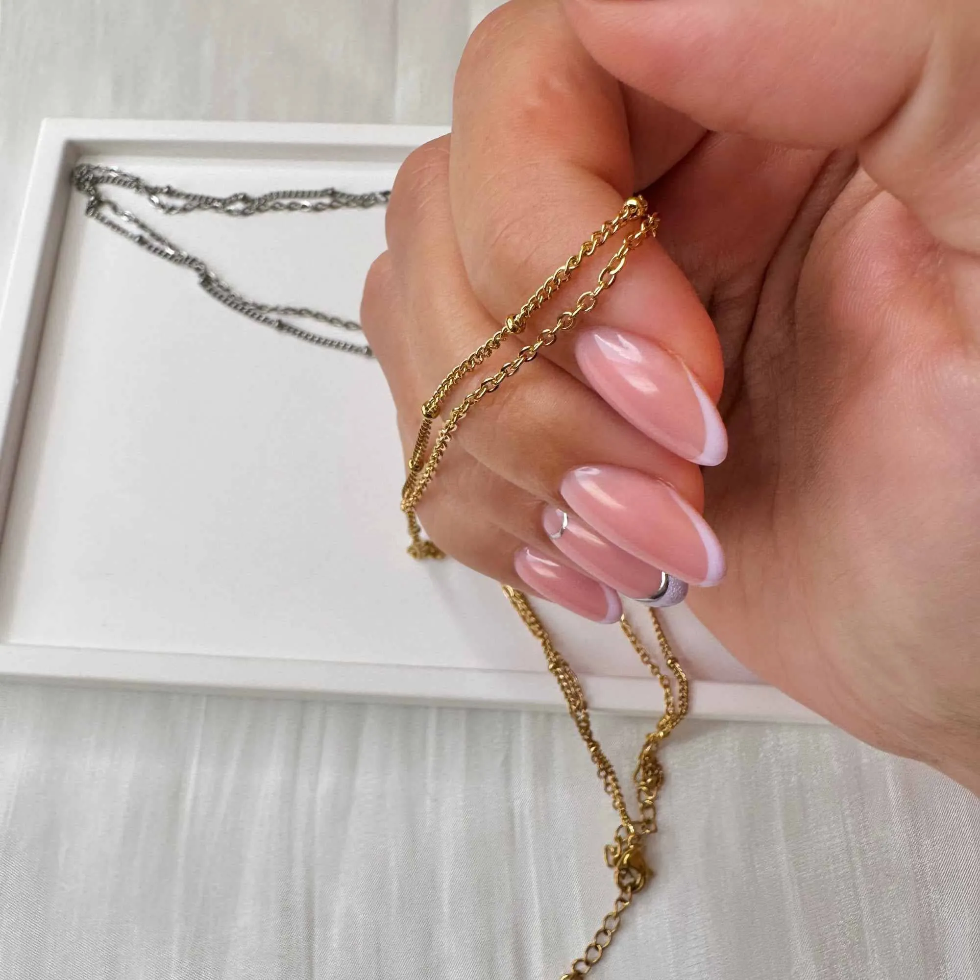 Dainty Layered Chain: Gold