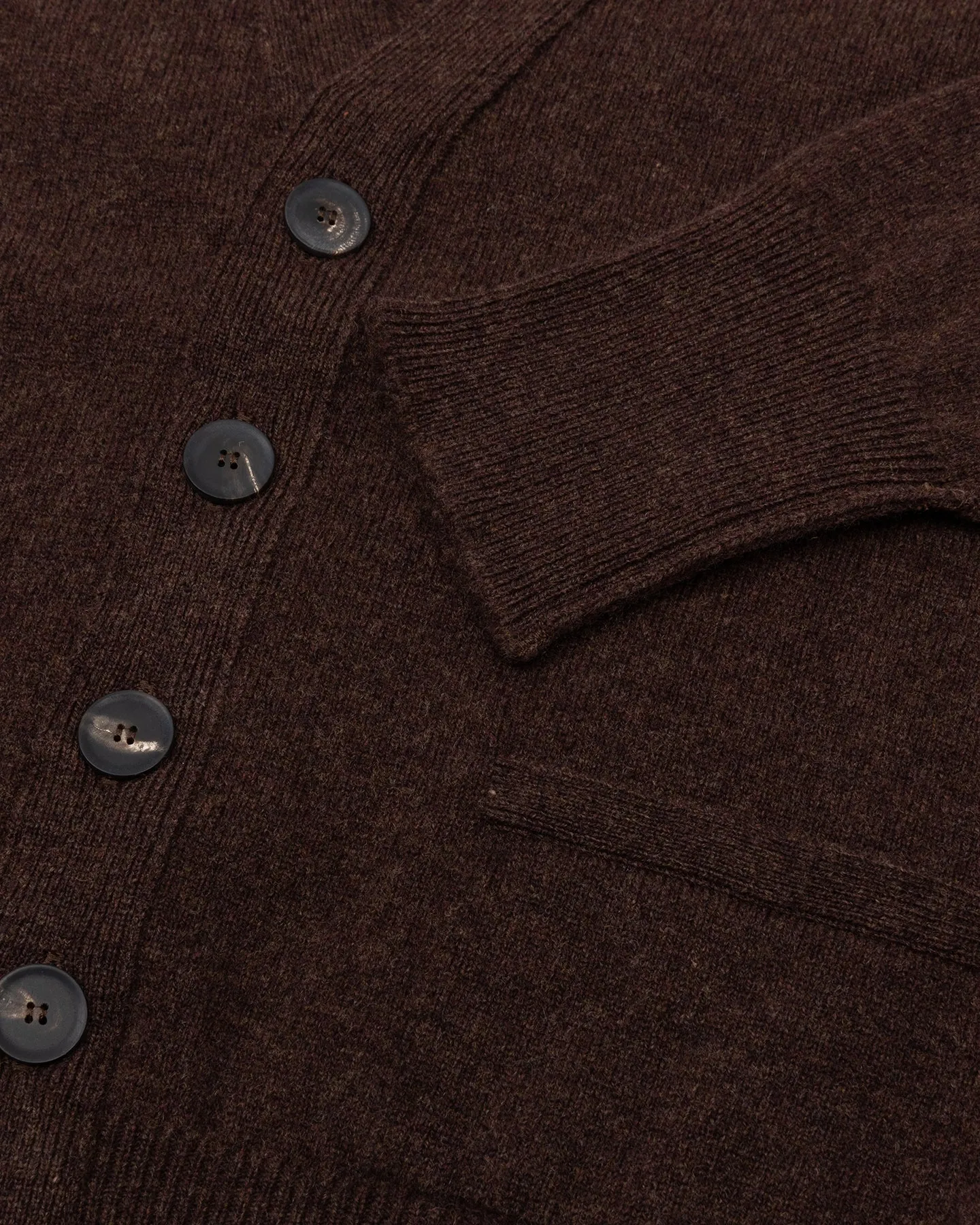Dark Brown Lambswool Cardigan