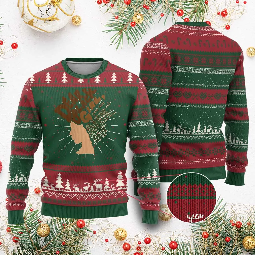 Dear Black Girl Black Women Pride Ugly Christmas Sweater TS09