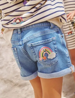 Denim Shorts-Light Vintage Weather