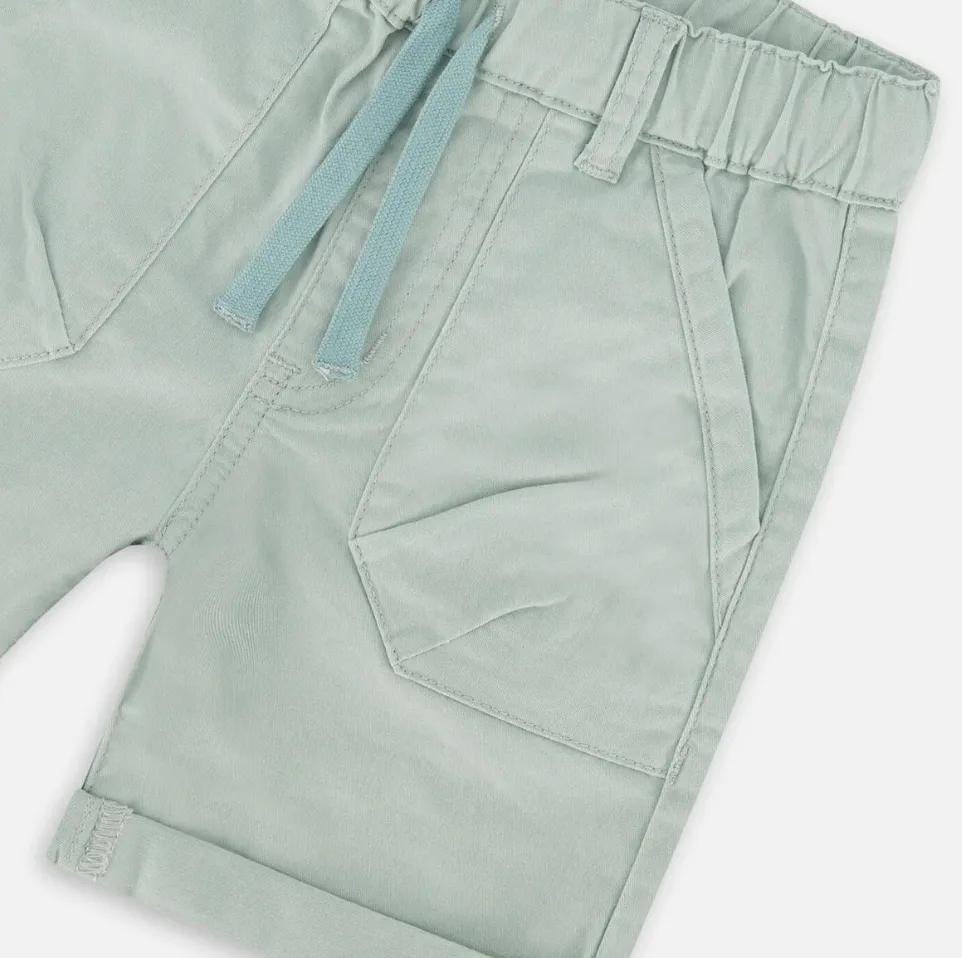 Deux Par Deux Stretch Twill Short Sage Green