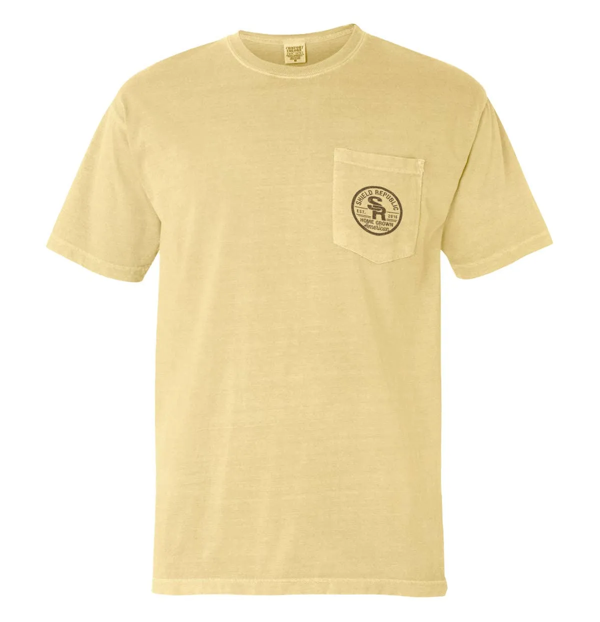 Dirty Hands Clean Money: Comfort Colors Pocket Tee / Blue Jean / L