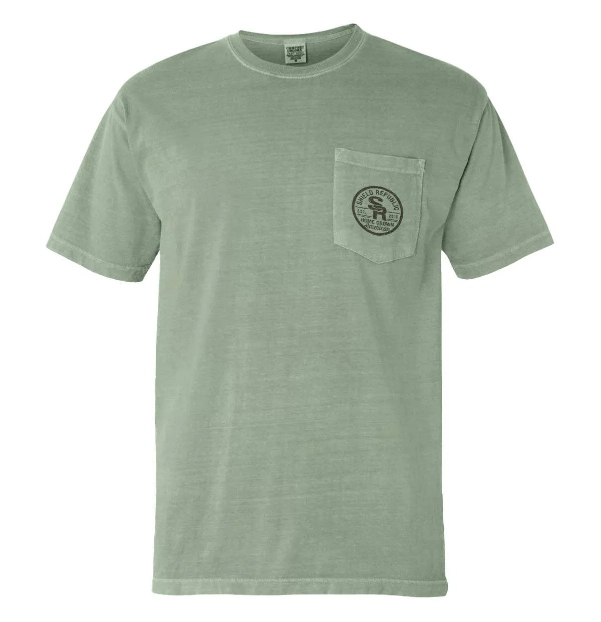Dirty Hands Clean Money: Comfort Colors Pocket Tee / Blue Jean / L