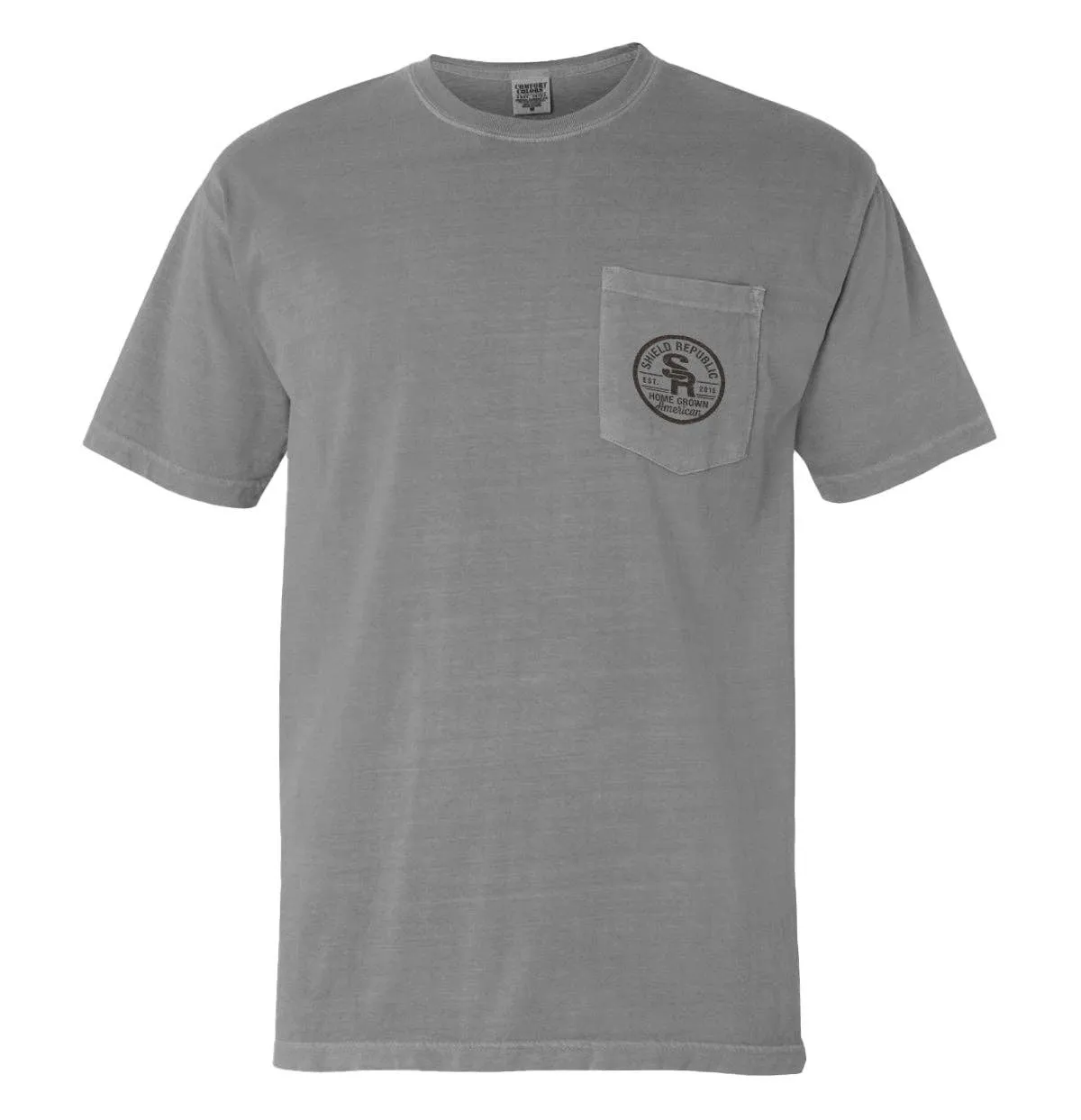 Dirty Hands Clean Money: Comfort Colors Pocket Tee / Blue Jean / L