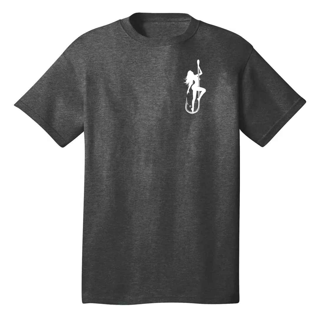 Dirty Hooker COMBO: Dark Grey T-Shirt with DH Classic White & Premium Charcoal Hat
