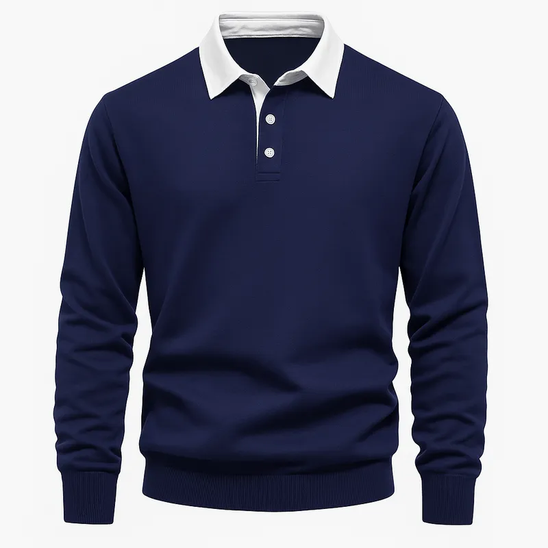 Domoir | Cotton Polo Sweatshirt