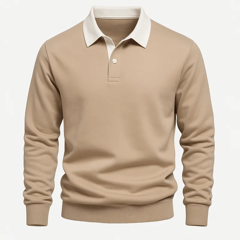Domoir | Cotton Polo Sweatshirt