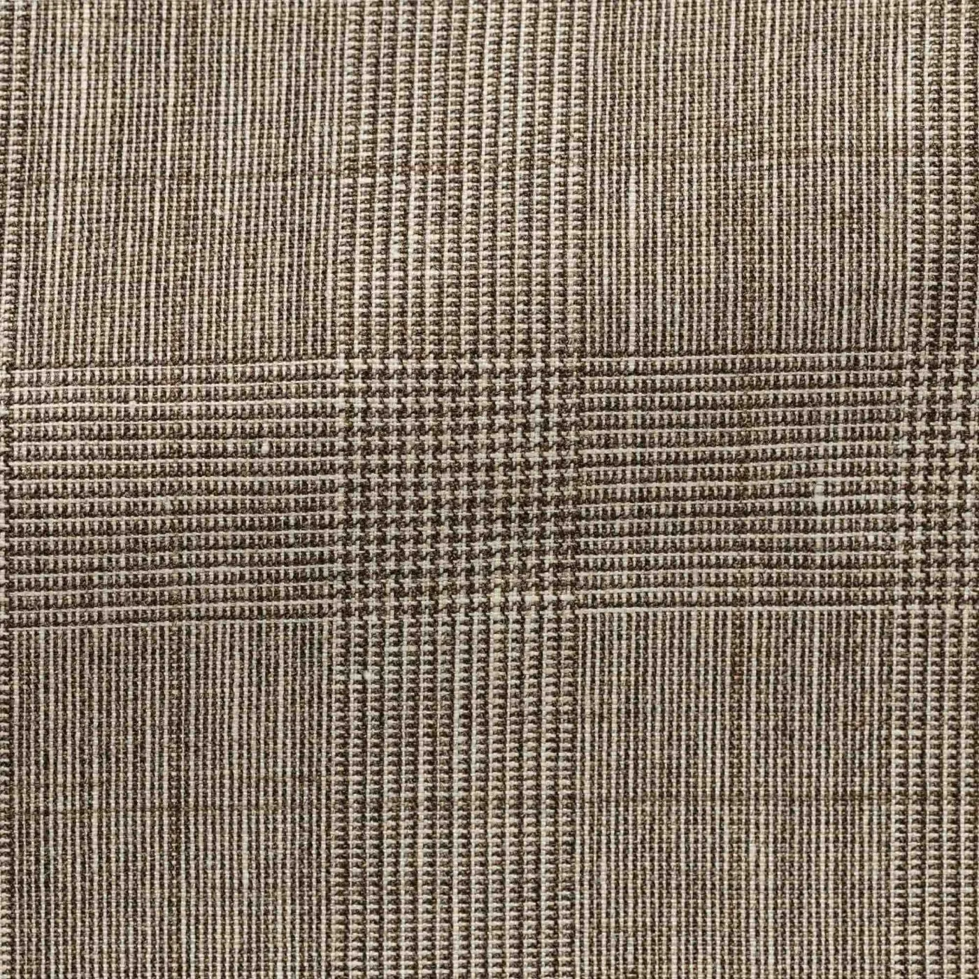 Drago Mixed Light Brown Linen & Wool with Off White Glencheck