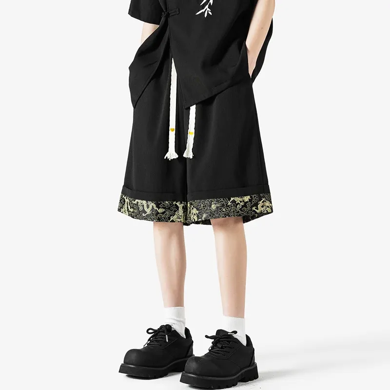 Dragon Hem Streetwear Shorts