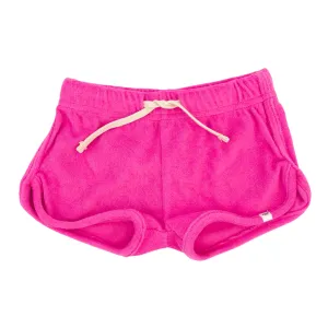 Drawstring Shorter Terry Track Short- Cotton Candy