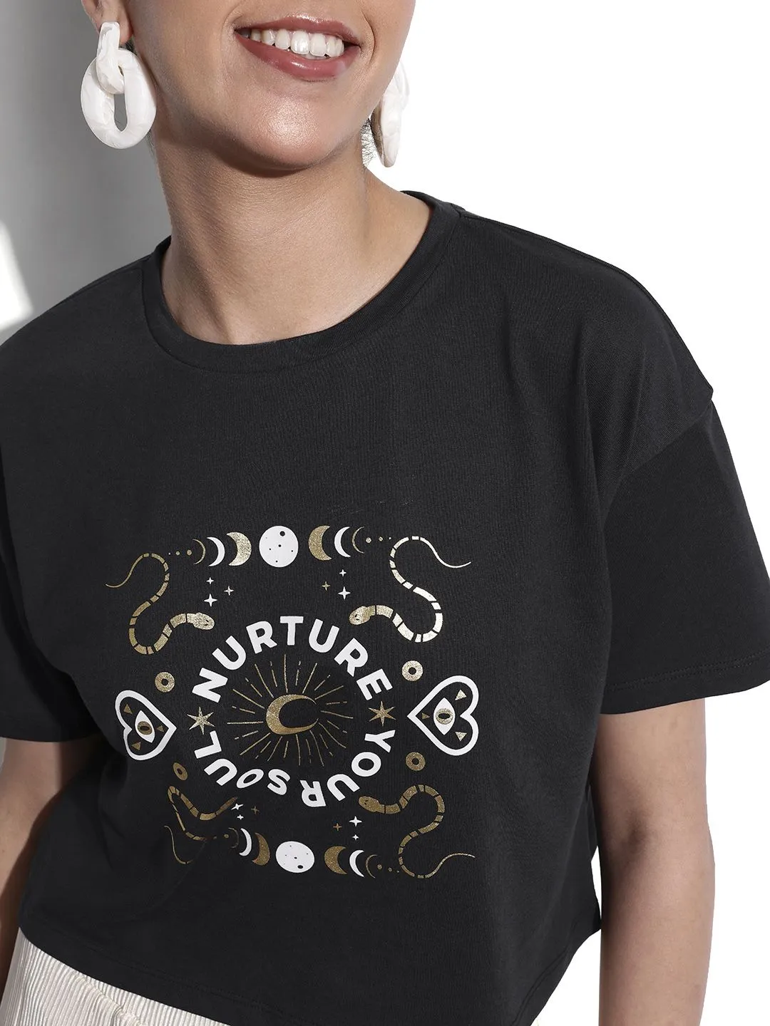 DressBerry Slogan For Your Soul Boxy Crop T-shirt