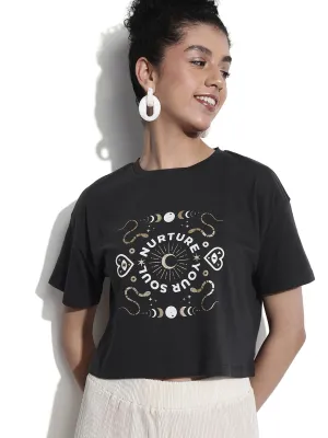 DressBerry Slogan For Your Soul Boxy Crop T-shirt