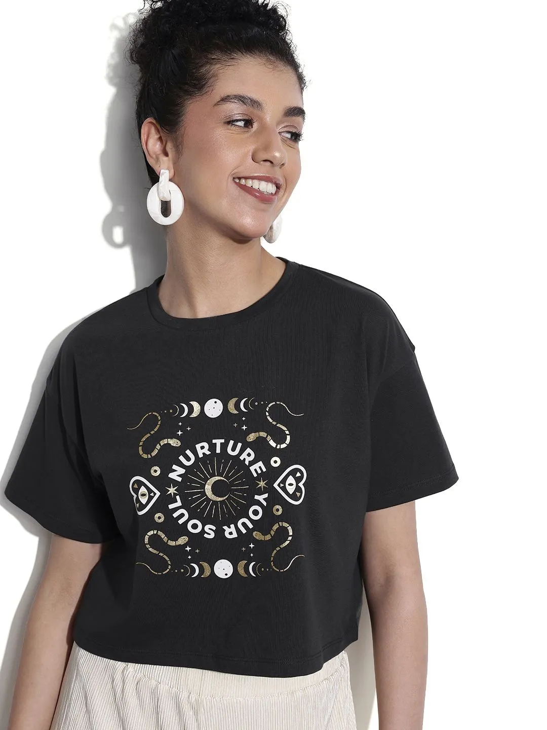 DressBerry Slogan For Your Soul Boxy Crop T-shirt