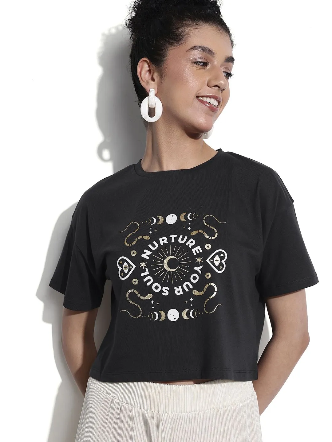 DressBerry Slogan For Your Soul Boxy Crop T-shirt