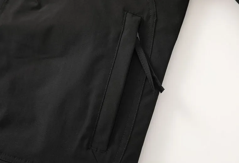 Easy-to-Clean Patchwork Raincoat for Men with Windproof Features
