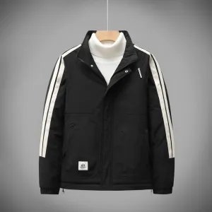 Easy-to-Clean Patchwork Raincoat for Men with Windproof Features
