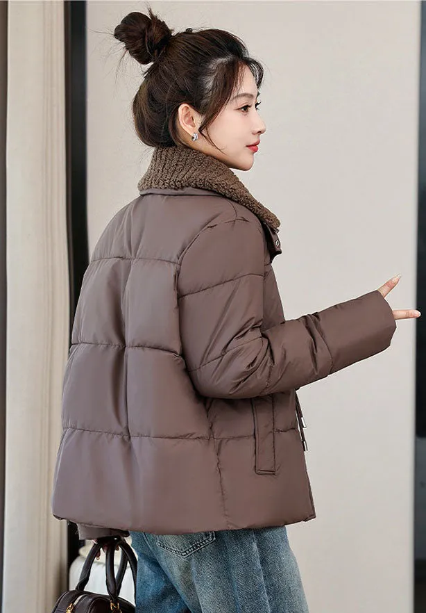 Easy-to-Clean Quilted Puffer Jacket for a Fashionable Look