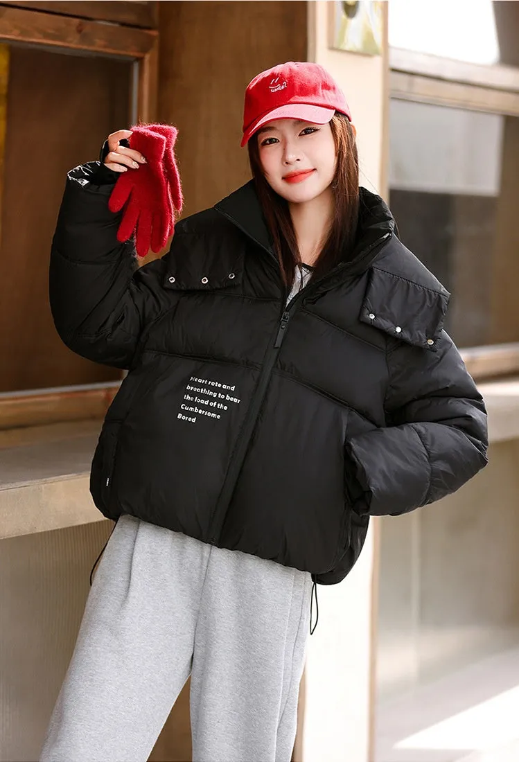 Easy-to-Clean Quilted Puffer Jacket