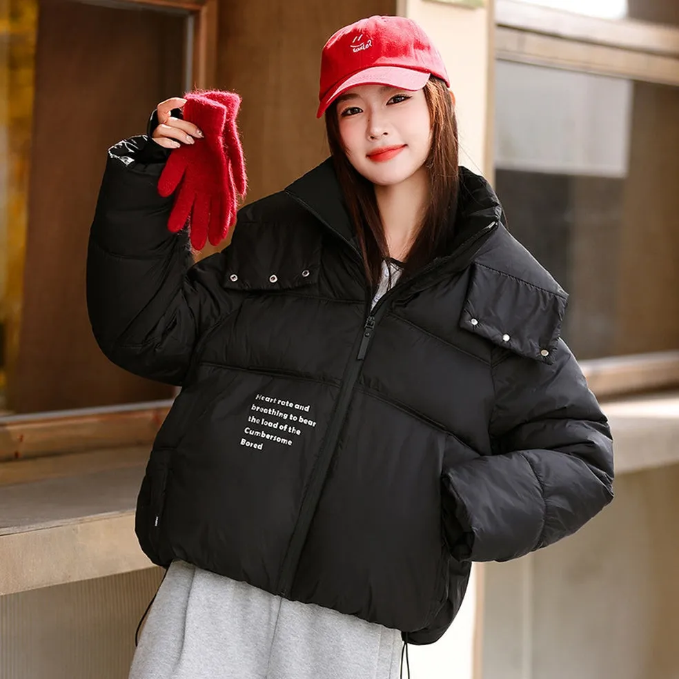Easy-to-Clean Quilted Puffer Jacket