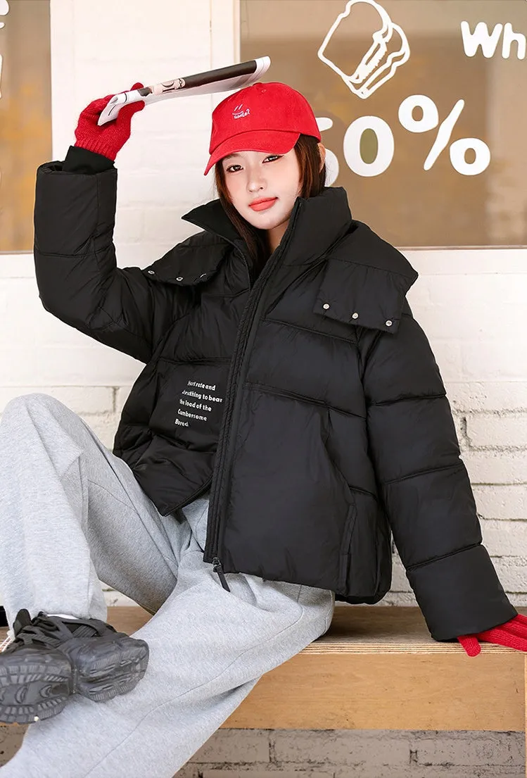 Easy-to-Clean Quilted Puffer Jacket