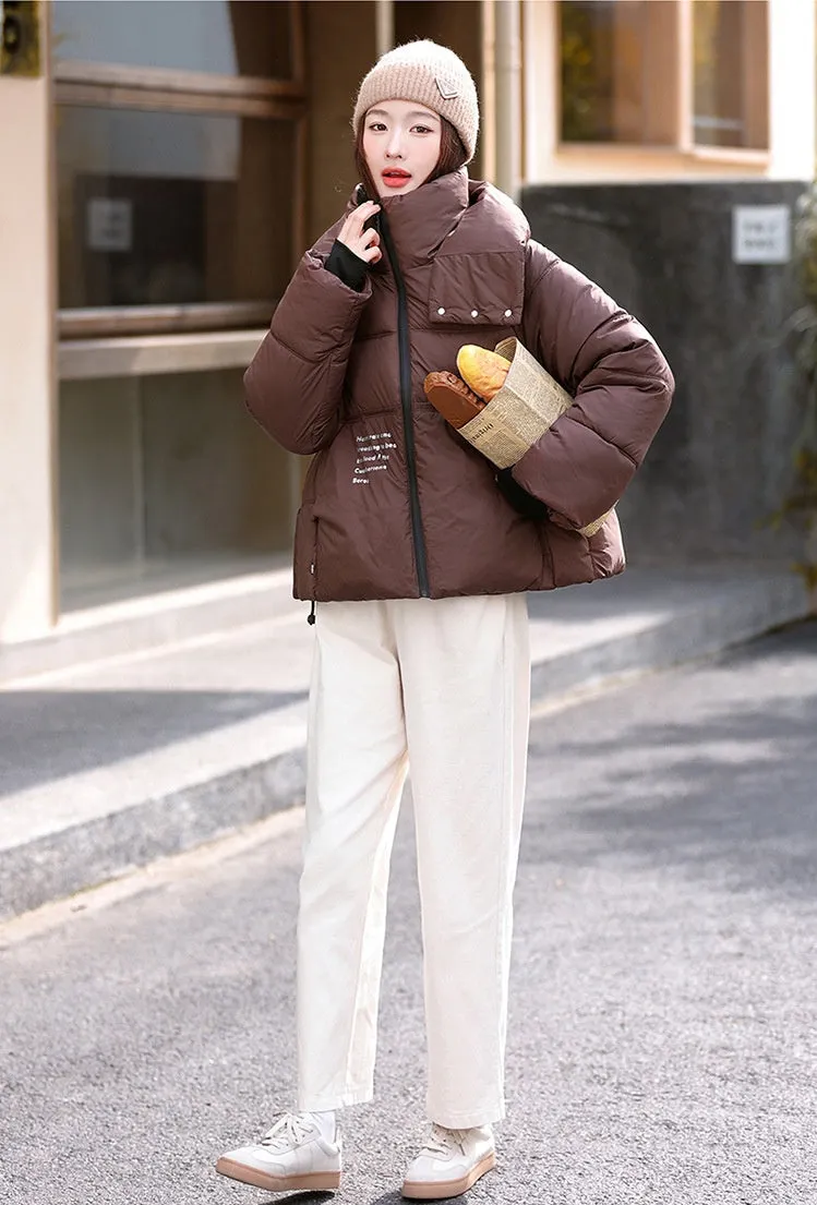 Easy-to-Clean Quilted Puffer Jacket