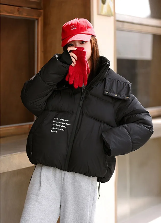 Easy-to-Clean Quilted Puffer Jacket
