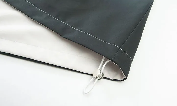 Easy-to-clean Raincoat with Drawstring Hem for Relaxed Fit