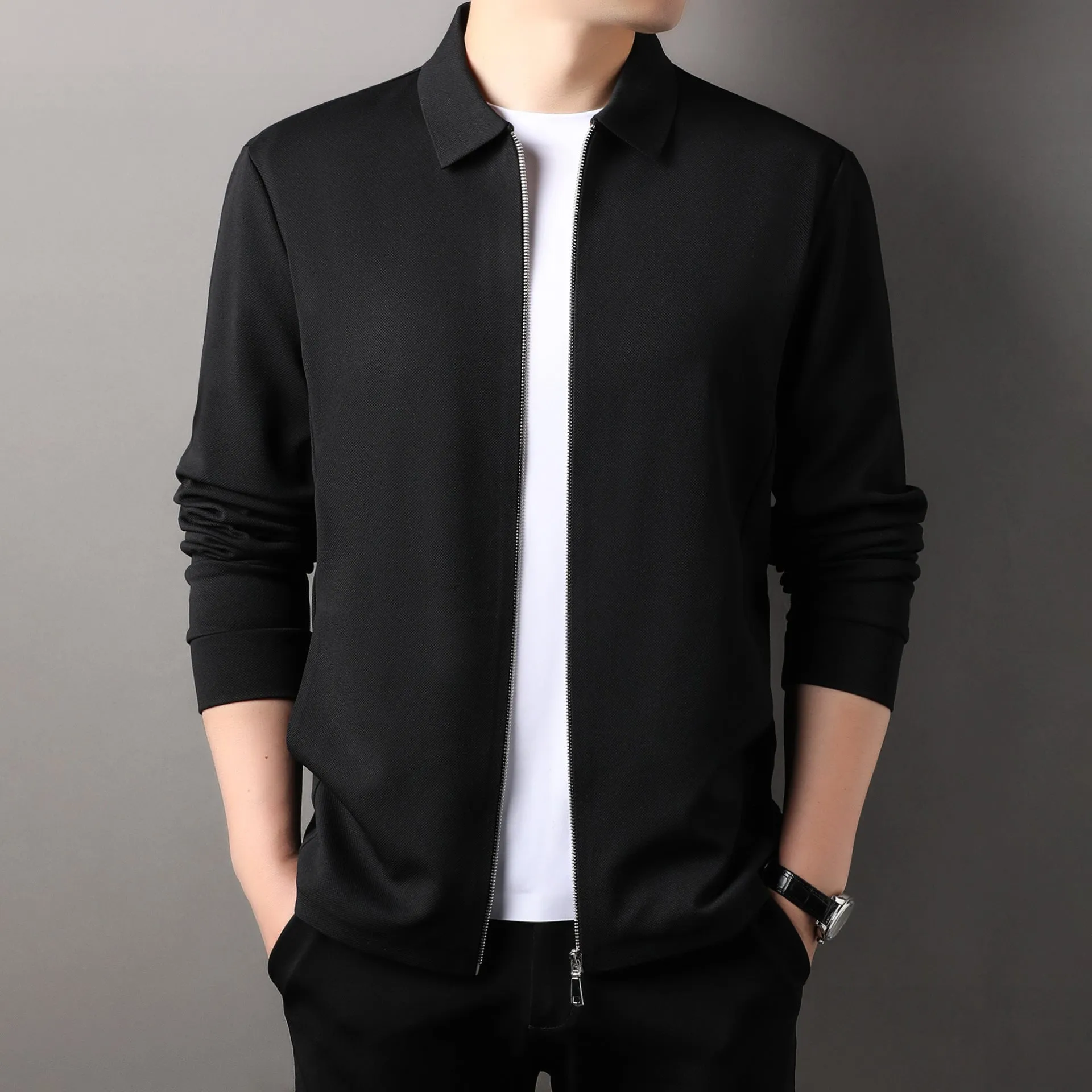 Easy-to-clean Stain-resistant Men's Sport Jacket for Casual Wear