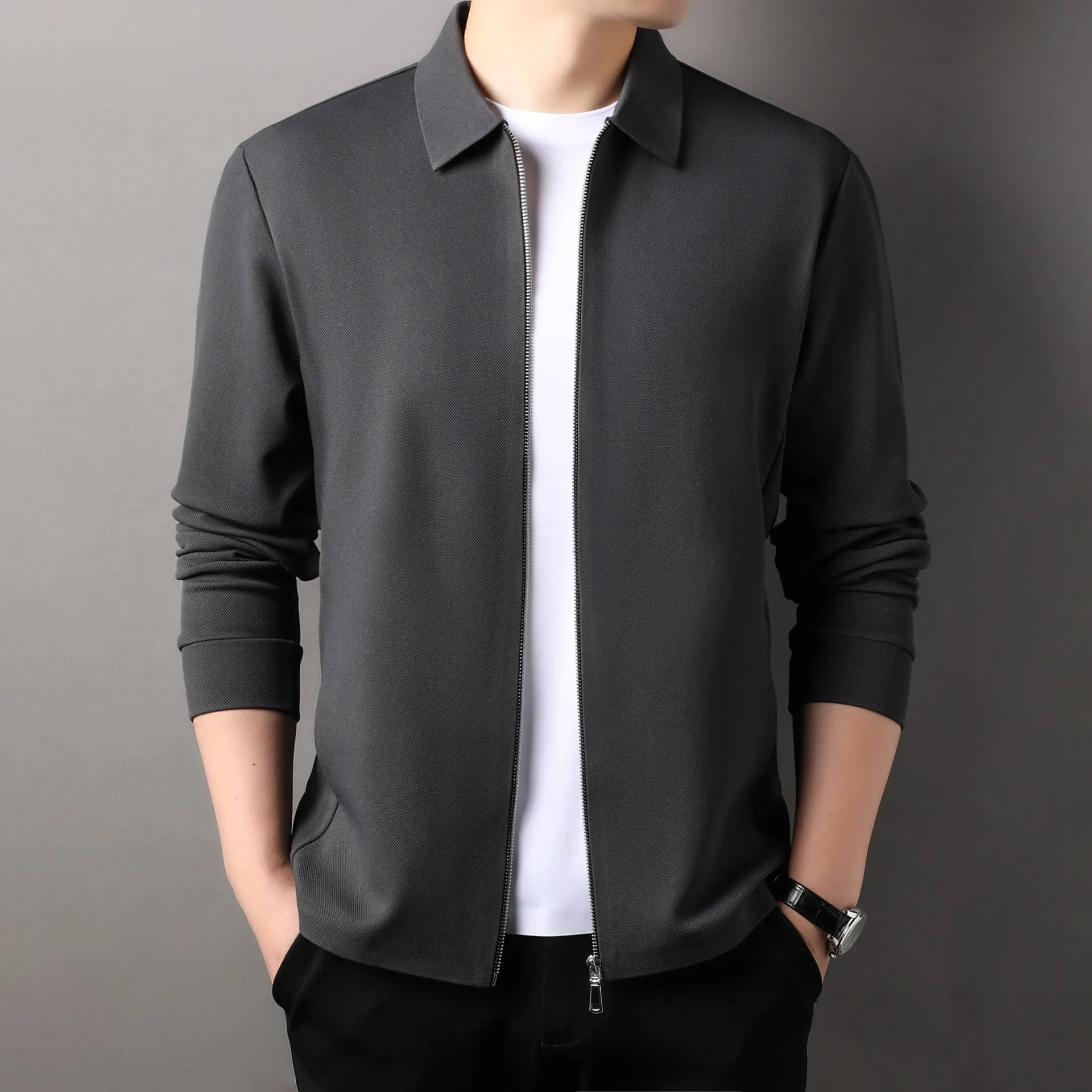 Easy-to-clean Stain-resistant Men's Sport Jacket for Casual Wear