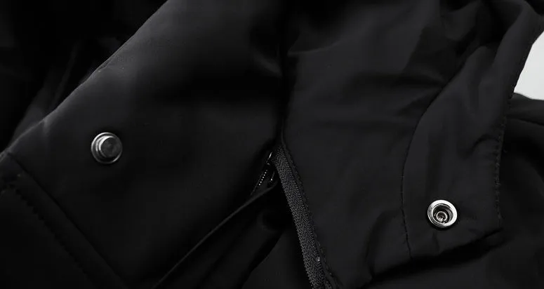 Easy-to-clean Windproof Puffer Jacket for Men with Stain-resistant Features