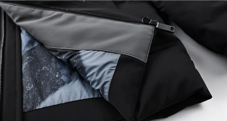 Easy-to-clean Windproof Puffer Jacket for Men with Stain-resistant Features