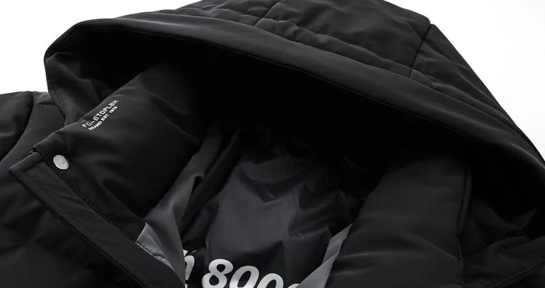 Easy-to-clean Windproof Puffer Jacket for Men with Stain-resistant Features