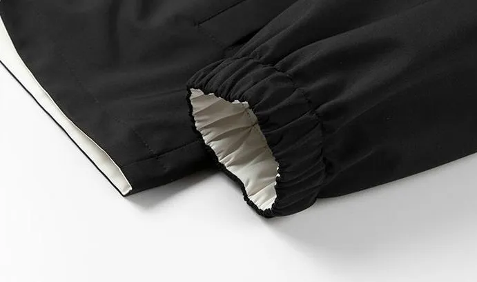 Easy-to-Clean Windproof Rain Jacket for Men in Patchwork Style