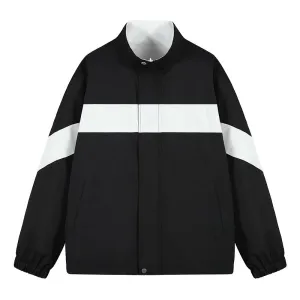 Easy-to-Clean Windproof Rain Jacket for Men in Patchwork Style