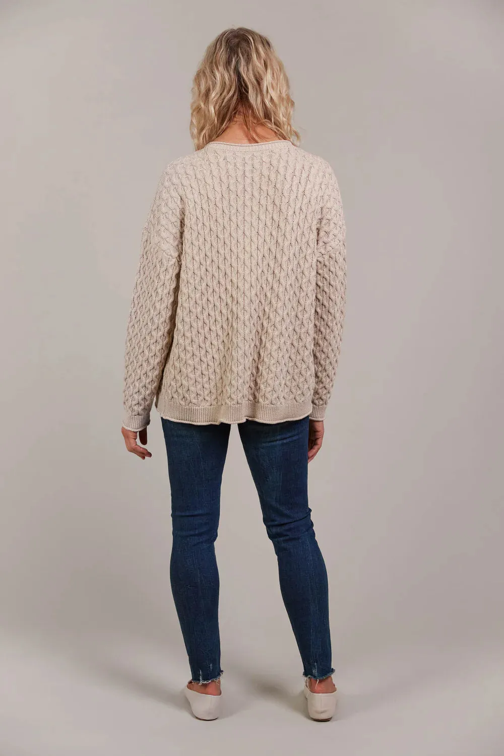 eb&ive Naviva Cardigan | Oat
